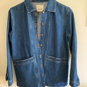 Sezane Will Jacket Light Blue Small - NWOT
